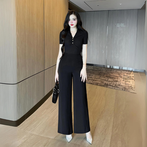 Pantalones negros Jaquin para Mujer | Diseño de pierna recta de cintura alta | Pantalones de moda clásicos y cómodos para el trabajo - Product Image 1