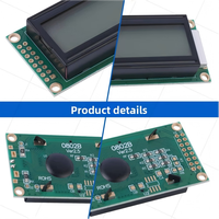 0802B Karakter Lcd 5V Putih 16PIN Terminal Industri Paralel Pengontrol Modul LCD Kecil Khusus IC Driver ST7066U