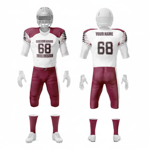 Uniformes personnalisés de football américain avec sergé de matériel, sublimation et sérigraphie Broderie et sublimation personnalisées - Product Image 1