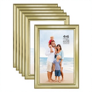 2024 taille personnalisée 8X10 PS ensemble de cadres photo en plastique nouvelle décoration murale de bureau noir; cadre miroir en bois argenté cadre photo Offre Spéciale - Product Image 1