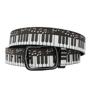 Ceintures imprimées piano 3D pour homme et femme, ceinture de style western rétro pour jeans, ceinture de qualité pour femme, largeur 3,8 <span class=keywords><strong>cm</strong></span> - Product Image 3
