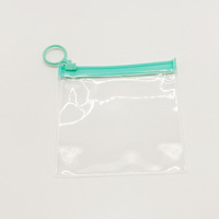 Sac de rangement en PVC transparent épaissi auto-scellant pour bijoux, fermeture à glissière pour vêtements, emballage de bracelets, type plastique PE