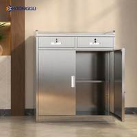 Armoire de classement de bureau en acier inoxydable, armoire de rangement pour médicaments pour clinique médicale, laboratoire, salle d'opération, armoire à outils verrouillable