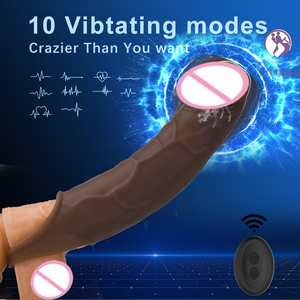 Dildo-Hülle Kondom mit Kabelloser Fernbedienung, 10-Frequenz-Vibrationssteuerung, USB-Aufladung, Tragbarer vibrierender Dildo, Sexspielzeug für Männer - Product Image 4
