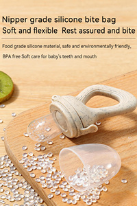 Alimentador y <span class=keywords><strong>Mordedor</strong></span> de Frutas para Bebés al por Mayor, Chupete de Silicona 2 en 1 con Bolsa de Malla, <span class=keywords><strong>Precio</strong></span> de Fábrica, OEM/ODM Personalizado - Product Image 4