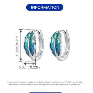 Boucles d'oreilles en laiton et cuivre blanc d'inspiration naturelle, feuilles vertes - Cadeau d'anniversaire pour femme - Product Image 3