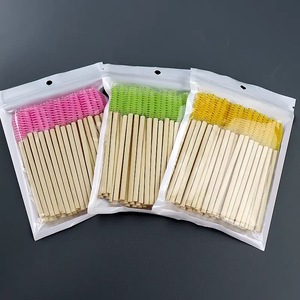 Kit de 50 brosses à cils en spirale avec manche en bois, poils en nylon, applicateurs de mascara, brosses de toilettage pour sourcils et extensions de cils - Product Image 3