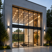 Ventana de Aluminio con Rotura de Puente Térmico Certificada por NFRC de ALUFRONT America, Ventana Fija de Vidrio y Aluminio con Aislamiento Térmico para Villa