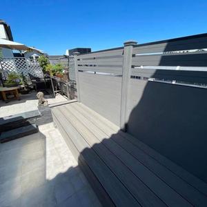 Panneaux <span class=keywords><strong>de</strong></span> clôture extérieure en WPC haute résistance résistants à la pourriture, 6 pieds, design moderne européen, imperméables et écologiques - Product Image 3