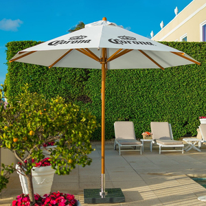 Деревянный столб зеленый внутренний дворик центр уличный рынок Настольный Зонт с пользовательской печатью садовый зонт от солнца водонепроницаемый зонт от солнца - Product Image 2