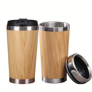 Custom logo 450ml Bamboo Stainless Steel <b>Coffee</b> Travel Tumbler Wholesale Wholesale Wooden Mug Bamboo Travel <b>Coffee</b> Mug - Product Image 1