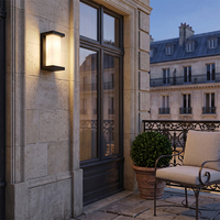 Applique murale LED moderne en aluminium 6000K IP65 étanche pour extérieur et intérieur, idéale pour jardin, cour, balcon, allée et décoration