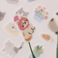 Pegatinas de Fieltro Suave Personalizadas Vigreat, Calcomanías Adhesivas con Diseño de Dibujos Animados para Decoración de Cuadernos, Pegatinas Impermeables para Manualidades