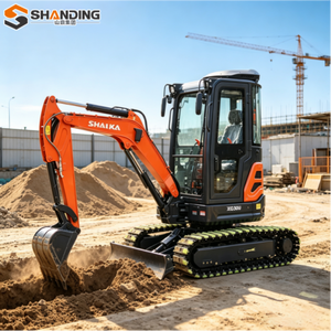 Excavadora Multiusos de 2.5 Toneladas, Mini Excavadora con Orugas de Goma, Micro Excavadora Hidráulica, Excavadora para Huertos, Excavadora Hidráulica de Orugas - Product Image 1