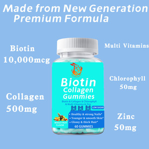 Complément de beauté OEM ODM : Gommes de biotine et de collagène avec multivitamines pour l'épaississement des cuticules des ongles et le soutien immunitaire - Product Image 2