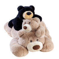 Oreiller en peluche marron personnalisé, ours lesté en peluche, jouet en peluche avec rembourrage en coton PP, animaux en peluche