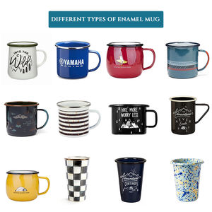 Tazza da Caffè da Campeggio Smaltata con Stampa Personalizzata e Manico Tazza Vintage in Metallo per Feste Articoli per la Casa e l'Ufficio Natale - Product Image 6