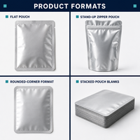 Sacs d'emballage sous vide en aluminium avec des propriétés de barrière robustes pour les collations, les aliments cuits, le thé et autres produits
