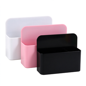<span class=keywords><strong>Porte</strong></span>-stylo magnétique, boîte de rangement en plastique, organisateur de marqueurs pour tableau blanc, étui à crayons carré multifonctionnel pour enfants, usage au bureau - Product Image 2