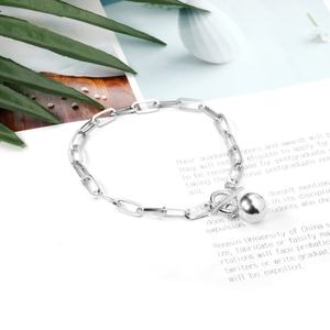 Best Seller Women Jewelry 18K Gold Plated Paperclip Chain <b>Bracelet</b> Charm <b>Ball</b> Stainless Steel Jewelry Adjustable <b>Bracelets</b> - Product Image 3