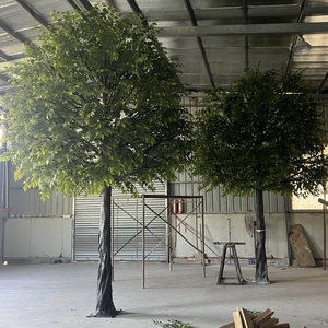 Ensemble de simulation personnalisé pour arbres artificiels en chêne, décoration intérieure, matériau PE ignifuge, résistant aux UV - Product Image 3