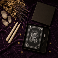 Carnet A5 à couverture rigide personnalisé de haute qualité, motif Lune et Étoiles, coffret cadeau, journal Bohème Soleil et Lune pour femme - Vente Flash
