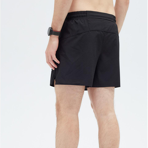 Shorts de course et d'entraînement légers à séchage rapide avec taille élastique et cordon de serrage, plusieurs poches arrière - Product Image 1
