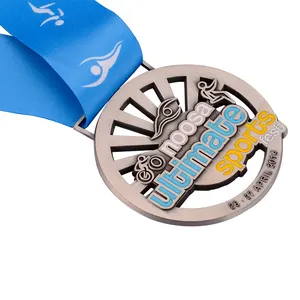 Custom Award Medals with Ribbon Winner Medal for Sports Events or Celebration