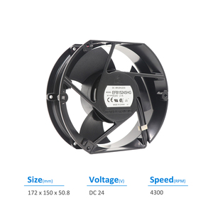 Delta EFB1524SHG Electric OEM/ODM 24V DC 2.1A 172X150X51mm 4300rpm 325CFM 550 Ball Bearing Axial Cooling Fan <b>Plastic</b> Blades - Product Image 2