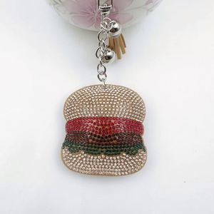 Llaveros de <span class=keywords><strong>Comida</strong></span> Divertidos con Diamantes de Imitación, Llaveros de <span class=keywords><strong>Comida</strong></span> en Miniatura con Cristales Brillantes, Simulación de Hot Dog, Hamburguesa y Papas Fritas - Product Image 3