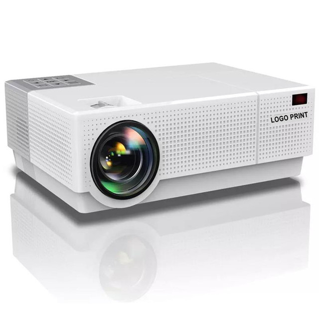 300" 4000 Lumens 4K Projector Home Theater Built-in 2*Stereo Speakers with VGA+HD*2