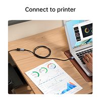 Câble USB 3.0 tressé mâle-mâle Biaze avec coque en aluminium 1,5 m/5 pi pour transfert de données, alimentation, boîtier de disque dur, dissipateur thermique, boîtier TV