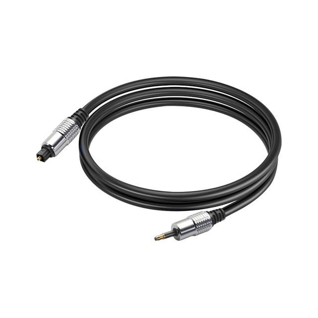 Optical Fiber Audio Cable 3.5mm to Square Port Gold-Plated High-Quality Digital Speaker Audio Cable