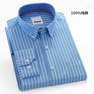 Zwart-wit Gestreepte Kleurrijke Slim Fit Mannen Lange Mouw Mode Regular Fit Ontwerp Elegante Jurk Shirts