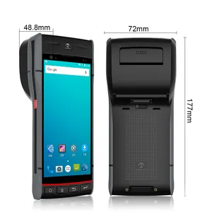 Pda Logistik Industri Tablet kasar Android 9.0 Terminal genggam 58mm Printer seluler PDAs