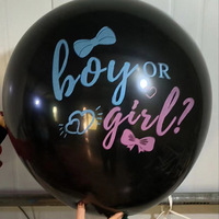 Ensemble de ballons gonflables en latex brillants et plats de 36 pouces pour la fête de révélation du sexe du bébé, décoration pour la fête des enfants, garçon ou fille