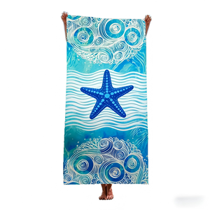 Serviette de plage en microfibre imprimée sans sable, design tendance, haute qualité, personnalisable, avec emballage – Meilleure vente - Product Image 3
