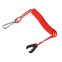 Cordon de sécurité pour interrupteur d'arrêt de moteur marin avec boucle rotative