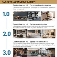 Cuisine en bois massif de style européen, solution personnalisée pour toute la maison, caractéristiques modernes, comprend un évier en granit et un robinet en verre