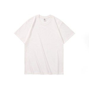 T-shirt basique en coton pur de 230 g, poids lourd, couleur unie, col rond, manches courtes, ample, décontracté, personnalisable avec logo, t-shirt pour homme - Product Image 4