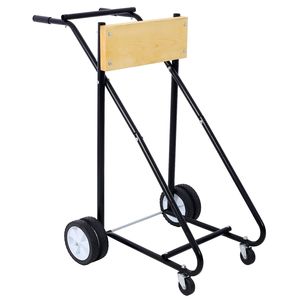 DB 315lbs Capacidad de peso Barco fuera de borda Soporte de motor Ruedas Carro portador de motor Dolly para almacenamiento Rampas y soportes de madera para motocicletas - Product Image 1
