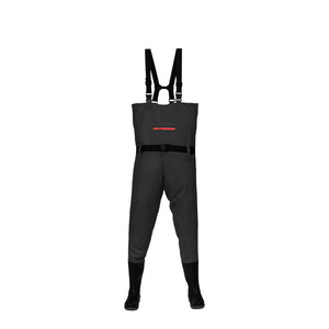 TOPIND Cuissardes de pêche respirantes <span class=keywords><strong>en</strong></span> PVC avec fermeture éclair frontale Cuissardes étanches et sèches avec <span class=keywords><strong>botte</strong></span> pour la chasse et la pêche - Product Image 1