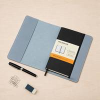 PU avec logo personnalisé Housse de journal compatible Double poche Doublure souple Couleurs mélangées Couverture de cahier de