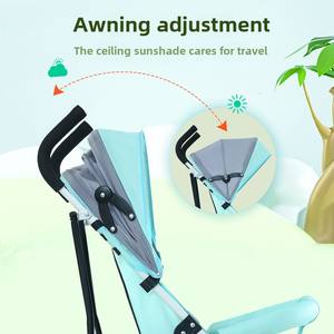 Carriola de Bebé Ultraligera de Verano Plegable con Rueda Trasera Grande y Marco de Acero Inoxidable, Capacidad de Carga de 20 kg, para 0-3 Años, Solo Asiento - Product Image 4