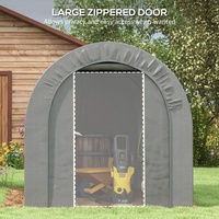 Abri de rangement extérieur imperméable avec 2 fenêtres et porte à fermeture éclair, abri portable pour vélos et motos, tente de jardin