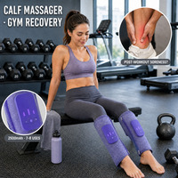 Masseur électrique pour mollets avec compression par airbag, fonction chauffante, alimenté par batterie, pour le travail au bureau et la relaxation sur le canapé