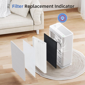 Purificateur d'air domestique Portable H13 HEPA filtre UV <span class=keywords><strong>ioniseur</strong></span> Plasma PM2.5 capteur intelligent WiFi aromathérapie filtre à charbon actif manuel - Product Image 6
