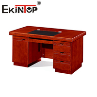 Ekintop Table de bureau classique en MDF de haute qualité Mobilier de bureau Table de professeur Bureau stable en bois