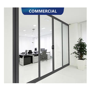 Puertas correderas personalizadas de estilo australiano, diseño de parrilla de Estándares Australianos, puerta corredera de aluminio de doble acristalamiento con Red - Product Image 2