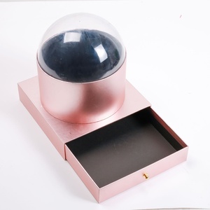 <b>Round</b> Transparent Plastic Lipstick Drawer Orange 520 Valentine's Day Flower <b>Gift</b> <b>Box</b> - Product Image 4